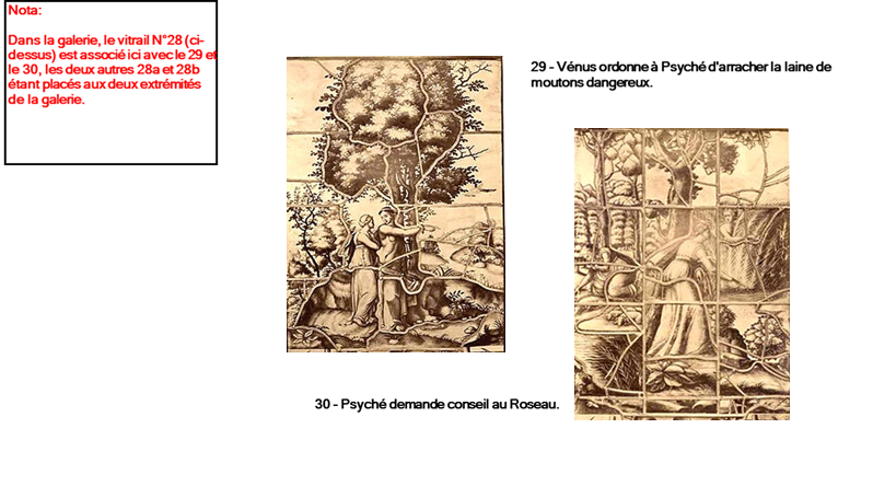 Psych 30 conseille par;Roseau+Vitraux+Chantilly+1544+rectifi+,Psych 29 voit moutons;Vnus montre arracher laine+Vitraux+Chantilly+1544+rectifi+