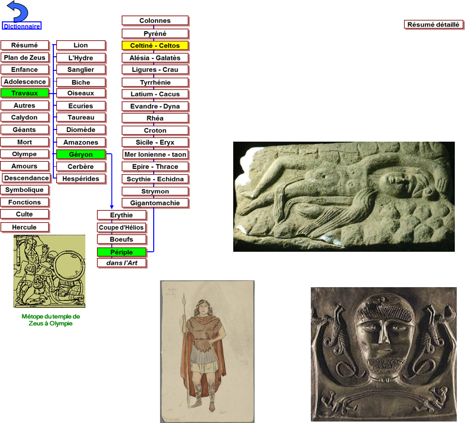 Hercule travaux - mtopes Zeus Olympie -456 Boeufs Gryon