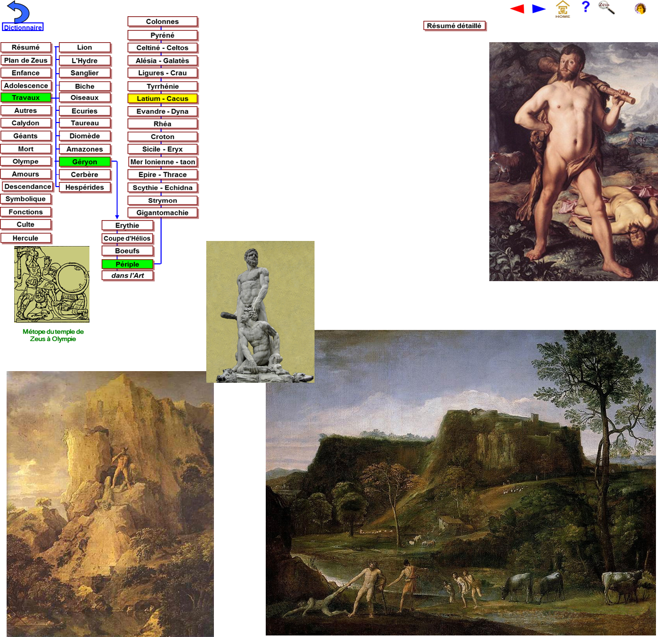 Hercule travaux - mtopes Zeus Olympie -456 Boeufs Gryon,Home 3.jpg,Aide 5.gif,loupe 7 zeus.gif,Lien Qui sommes-nous.gif